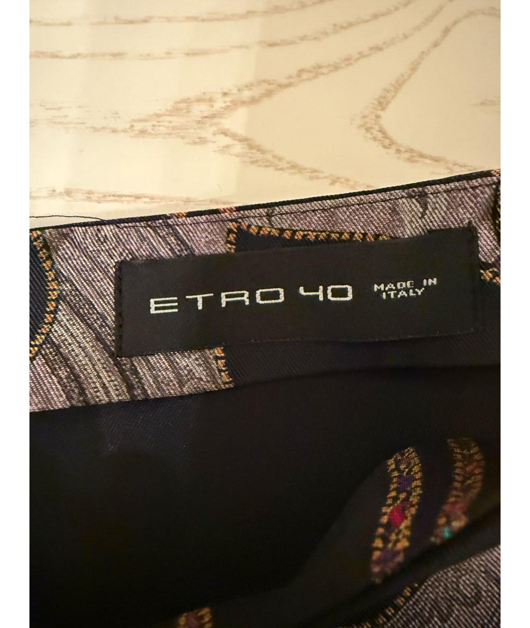 ETRO Черное вискозное коктейльное платье, фото 3