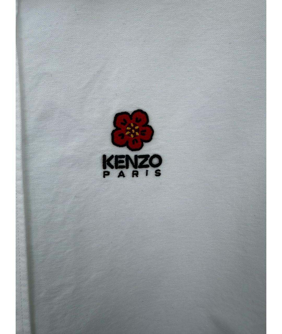 KENZO Белая хлопковая классическая рубашка, фото 4