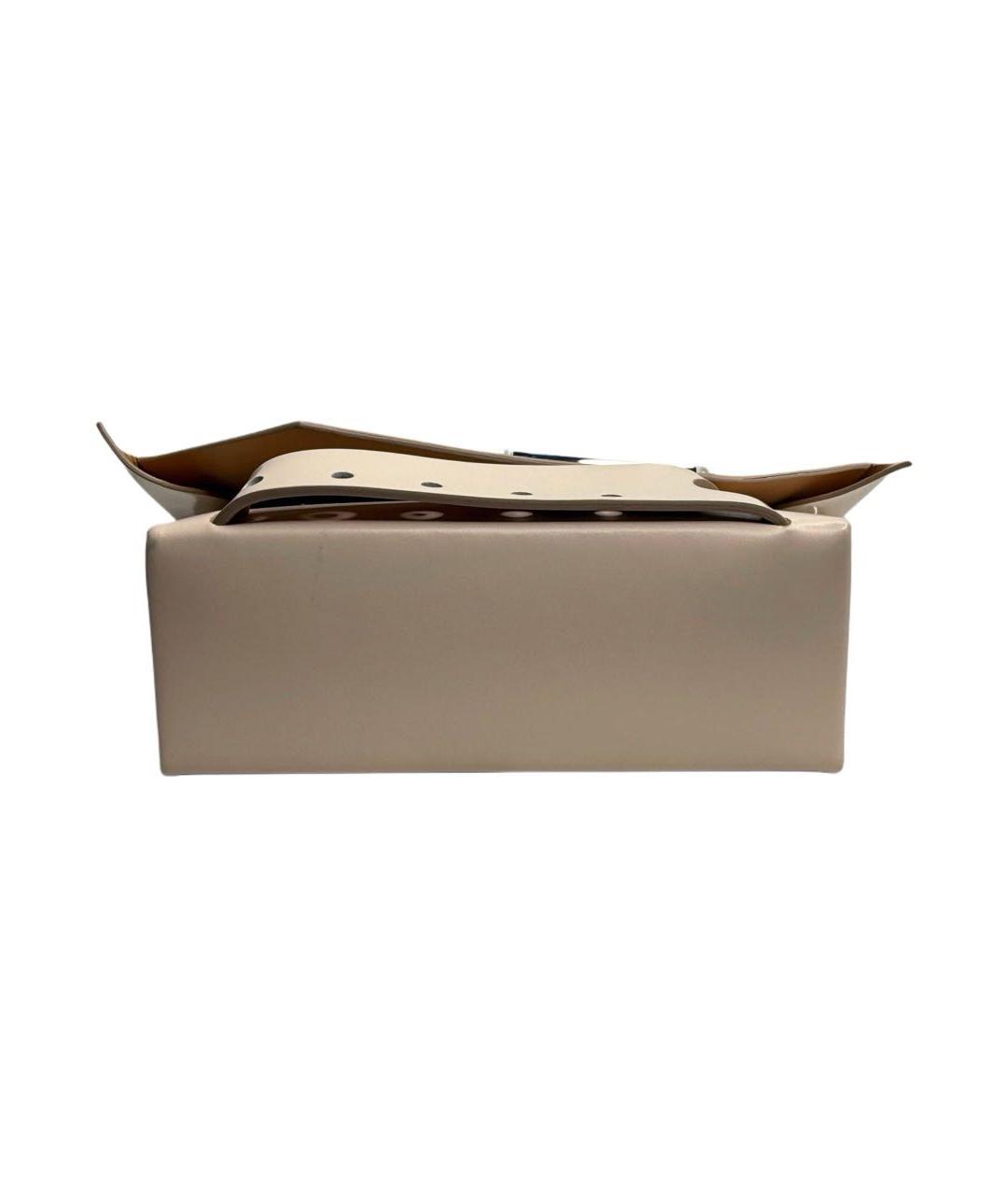 MAISON MARGIELA Бежевая сумка через плечо из лакированной кожи, фото 5