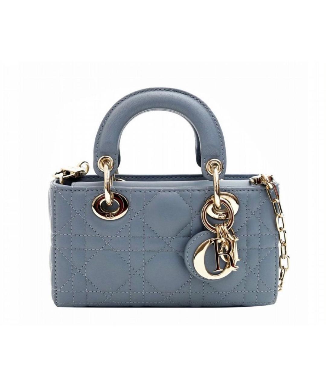 CHRISTIAN DIOR Антрацитовая кожаная сумка с короткими ручками, фото 7