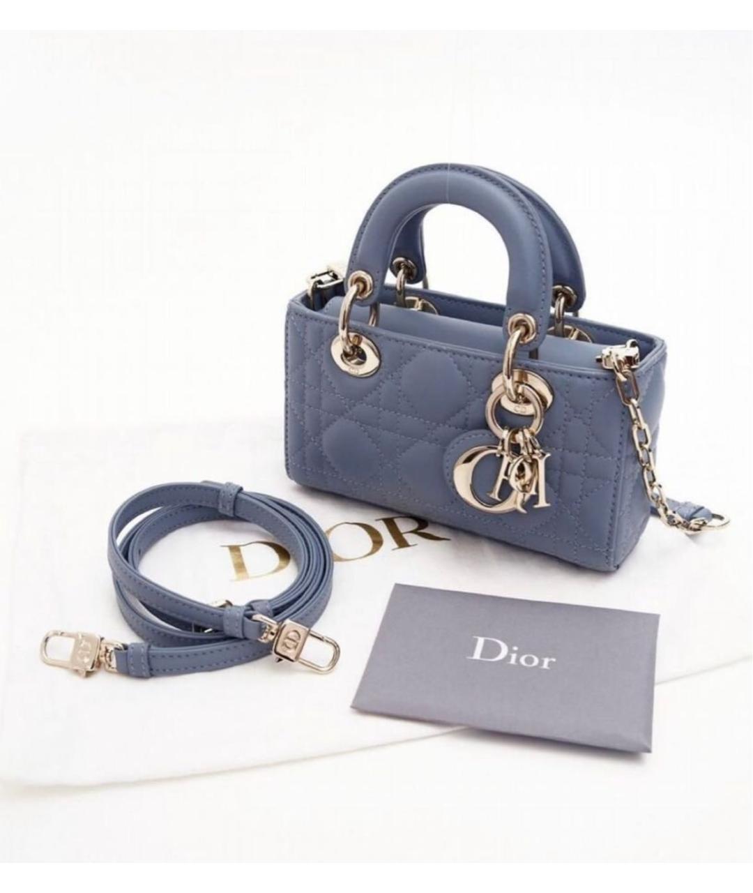 CHRISTIAN DIOR Антрацитовая кожаная сумка с короткими ручками, фото 5