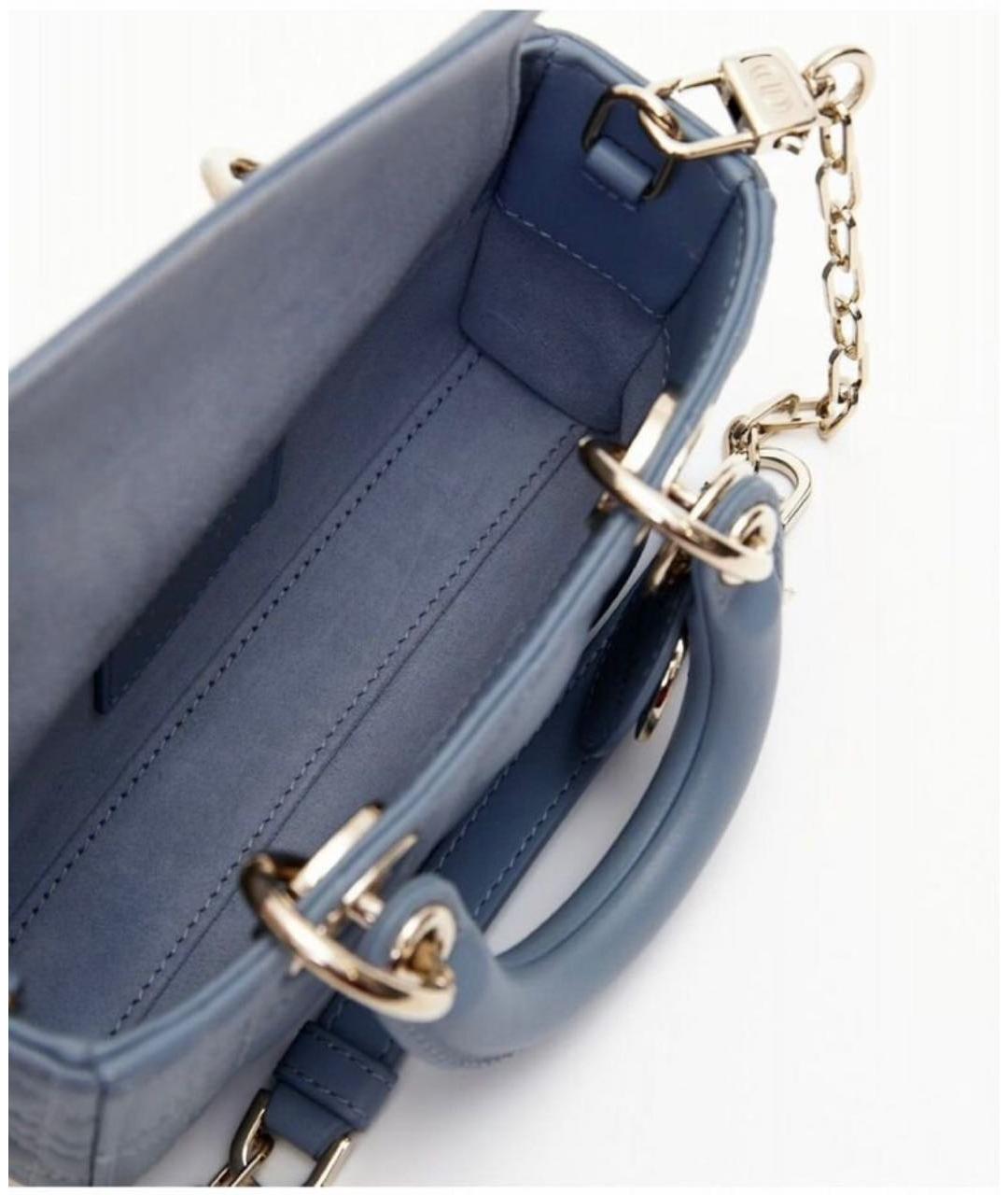 CHRISTIAN DIOR Антрацитовая кожаная сумка с короткими ручками, фото 4