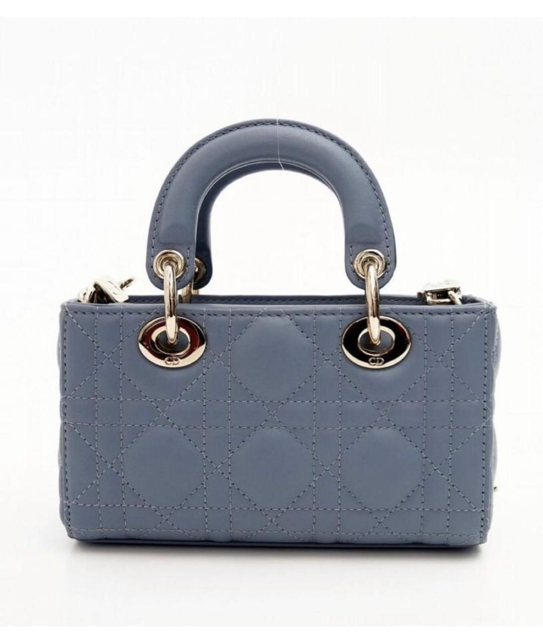 CHRISTIAN DIOR Антрацитовая кожаная сумка с короткими ручками, фото 3