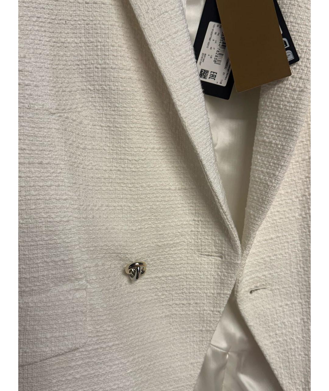 HUGO BOSS Белый твидовый жакет/пиджак, фото 5