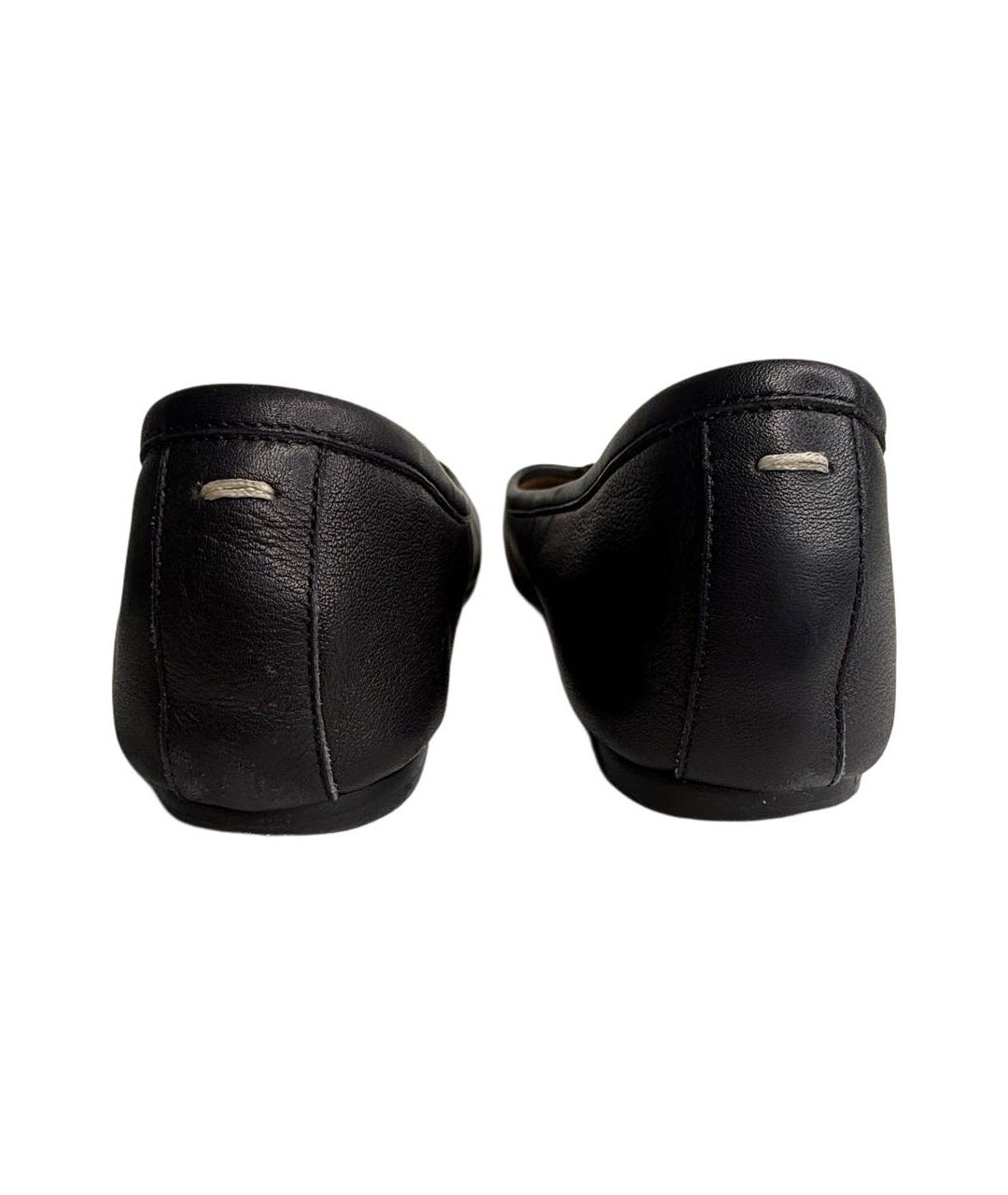 MAISON MARGIELA Черные кожаные балетки, фото 7