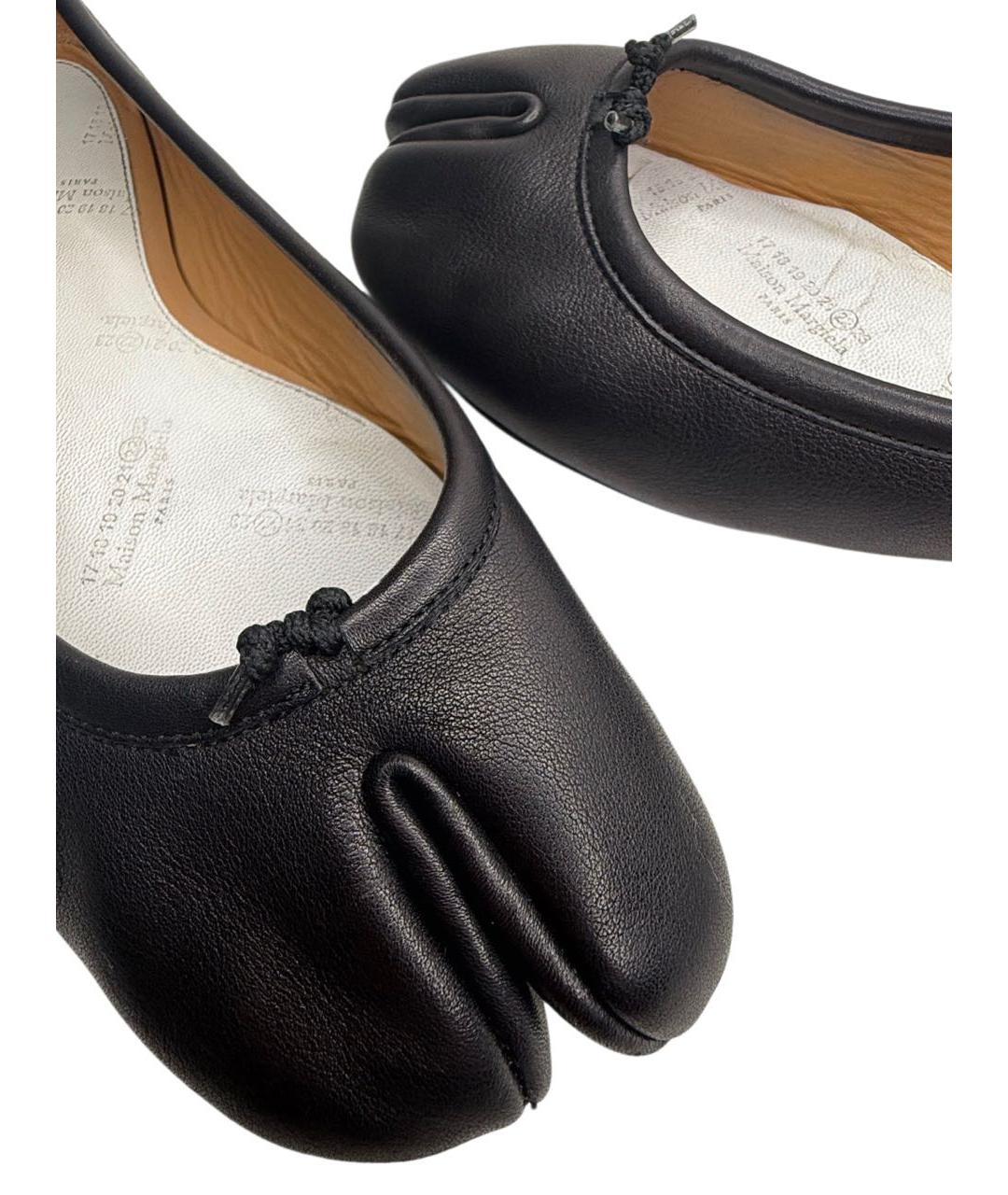 MAISON MARGIELA Черные кожаные балетки, фото 3