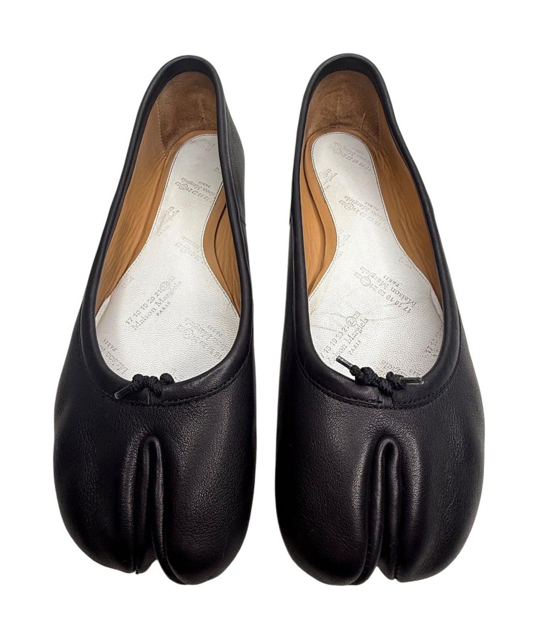 MAISON MARGIELA Черные кожаные балетки, фото 2