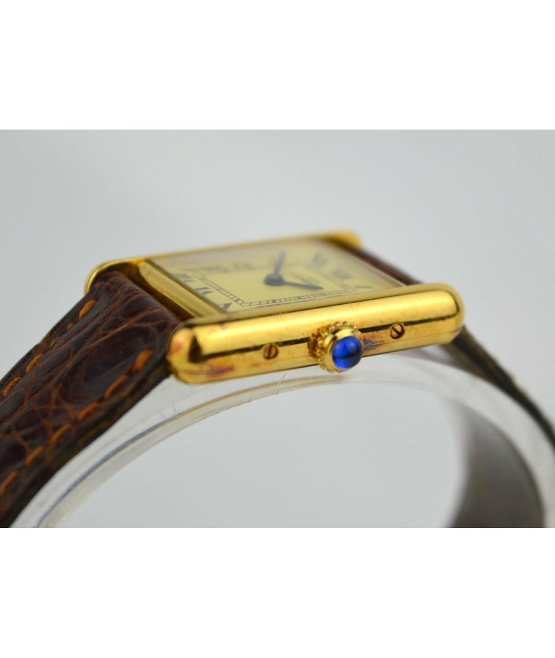 CARTIER Золотые позолоченные часы, фото 4