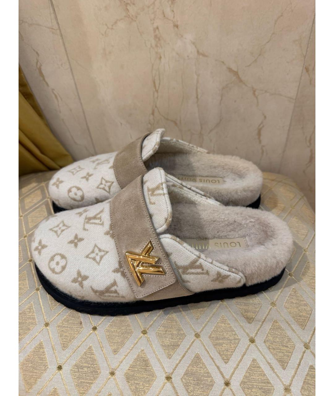 LOUIS VUITTON Белые мюли, фото 9