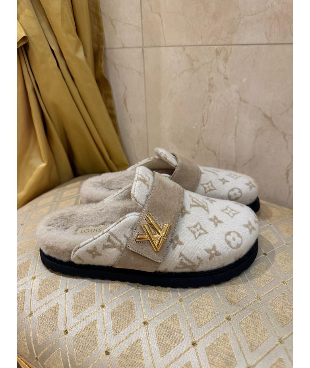 LOUIS VUITTON Белые мюли, фото 4