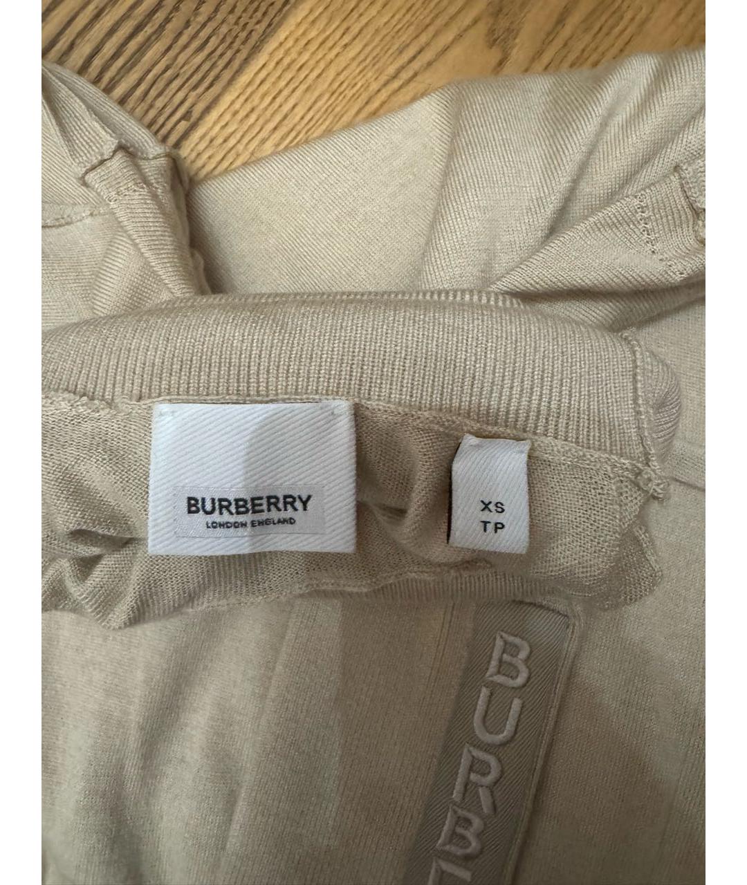 BURBERRY Бежевая шерстяная водолазка, фото 4