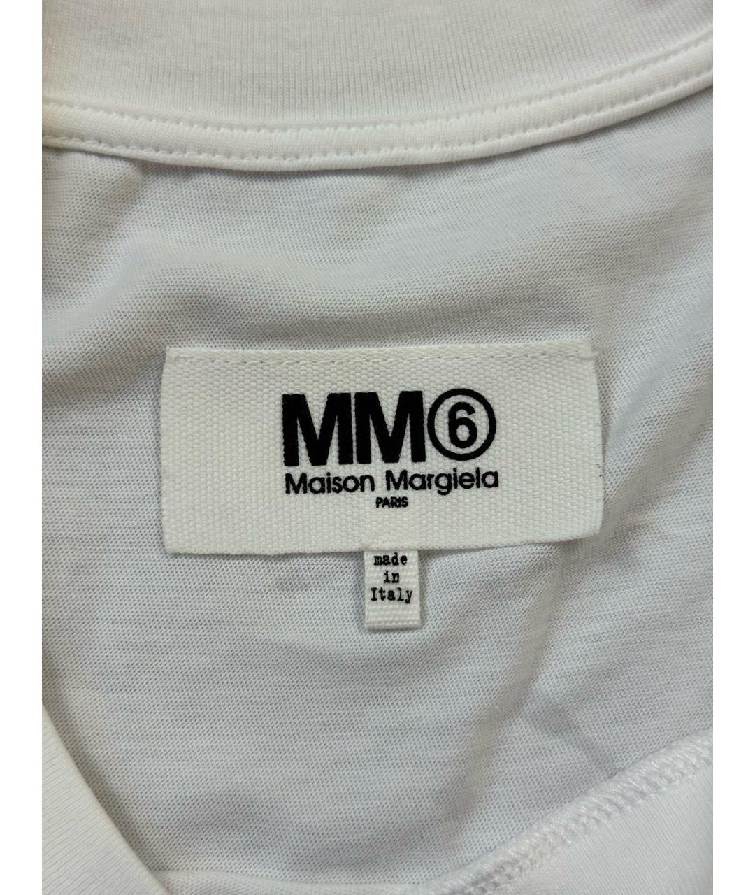 MM6 MAISON MARGIELA Белая хлопковая футболка, фото 5