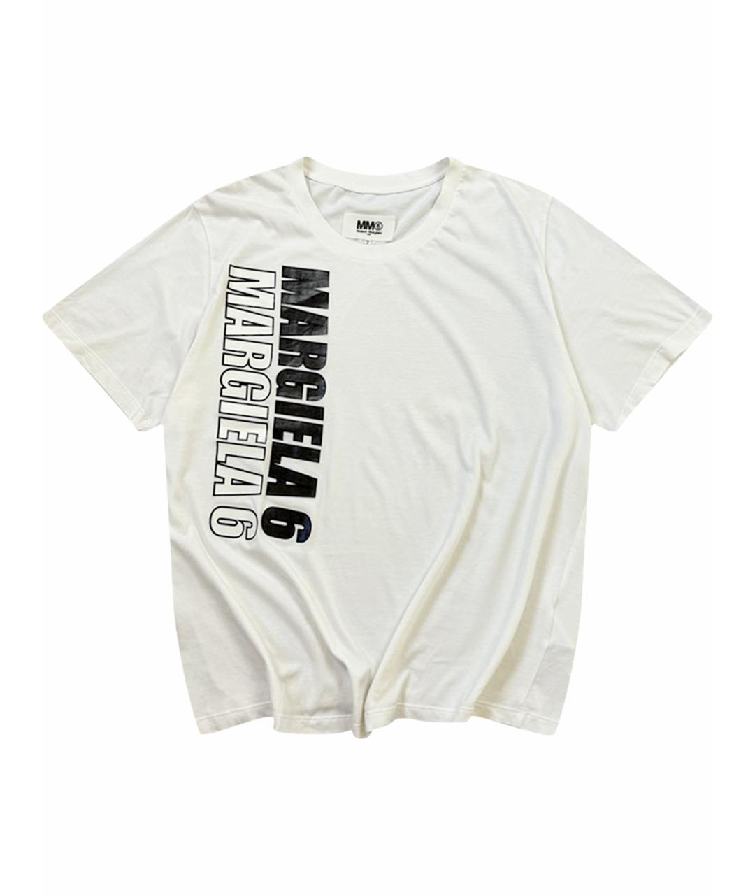 MM6 MAISON MARGIELA Белая хлопковая футболка, фото 1
