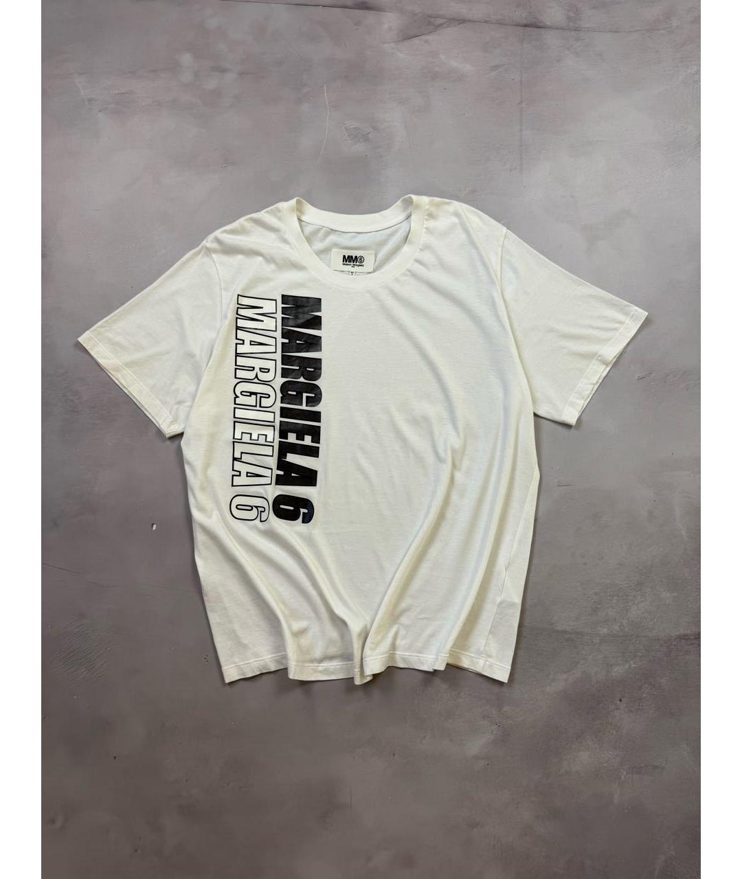 MM6 MAISON MARGIELA Белая хлопковая футболка, фото 9