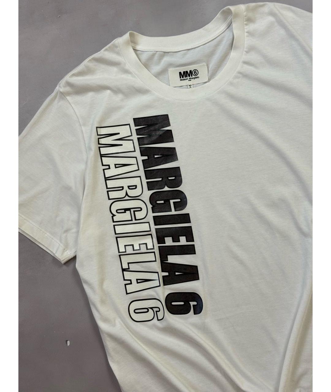 MM6 MAISON MARGIELA Белая хлопковая футболка, фото 2