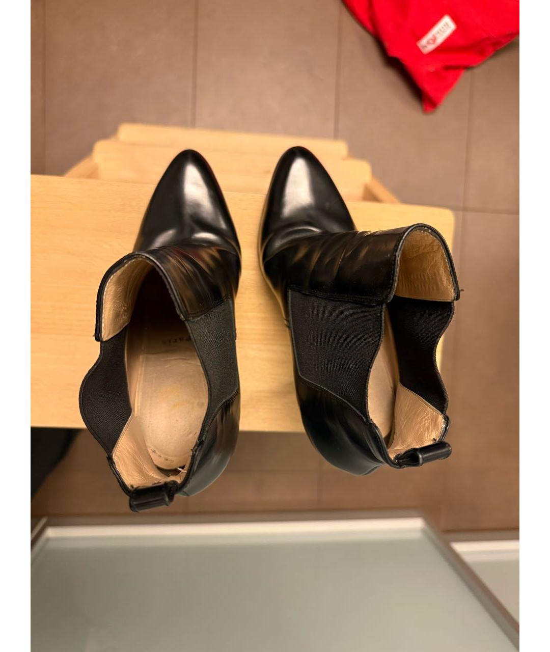 CHRISTIAN LOUBOUTIN Черные кожаные ботильоны, фото 3