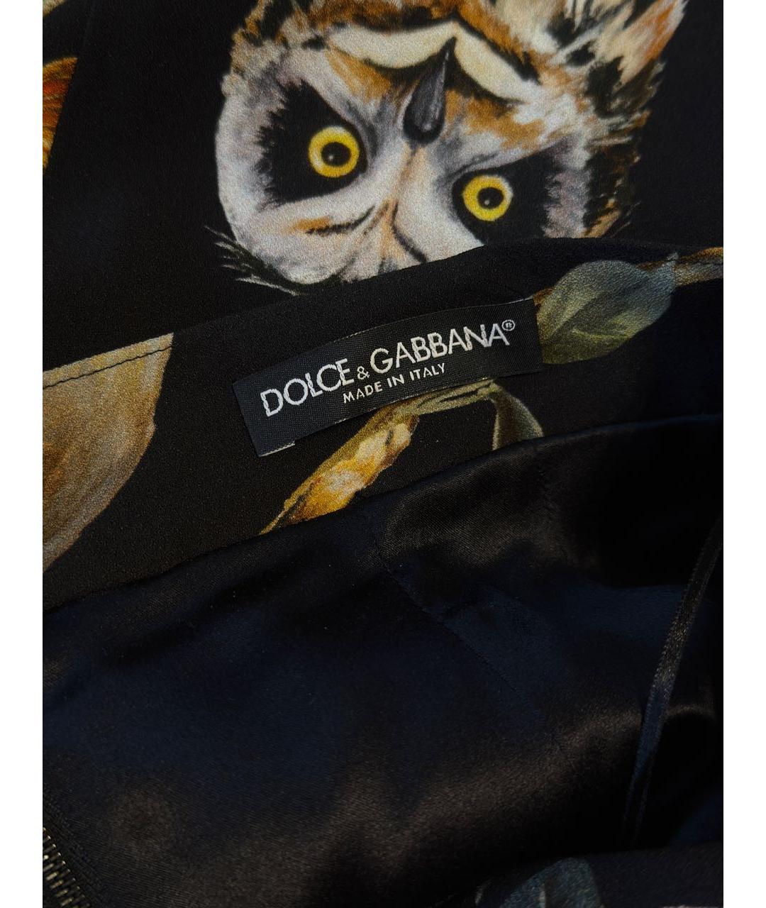 DOLCE&GABBANA Мульти вискозная юбка миди, фото 2