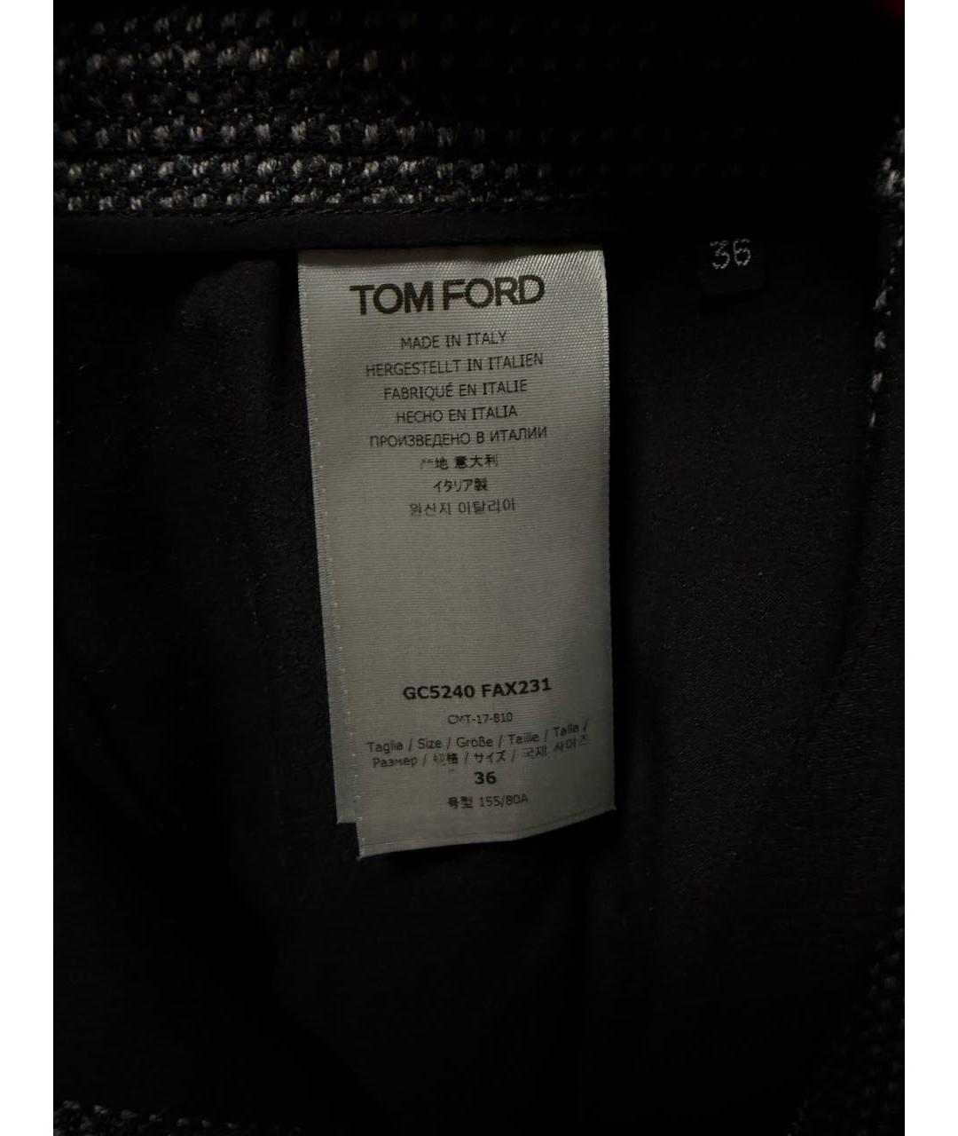 TOM FORD Серый шерстяной костюм с юбками, фото 3