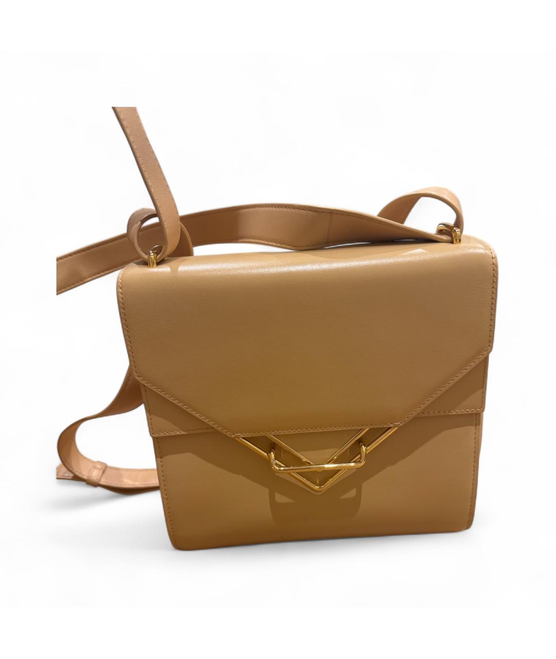 BOTTEGA VENETA Бежевая кожаная сумка через плечо, фото 5