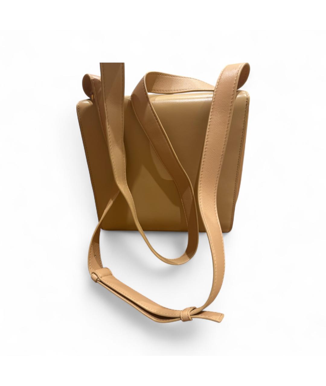 BOTTEGA VENETA Бежевая кожаная сумка через плечо, фото 3