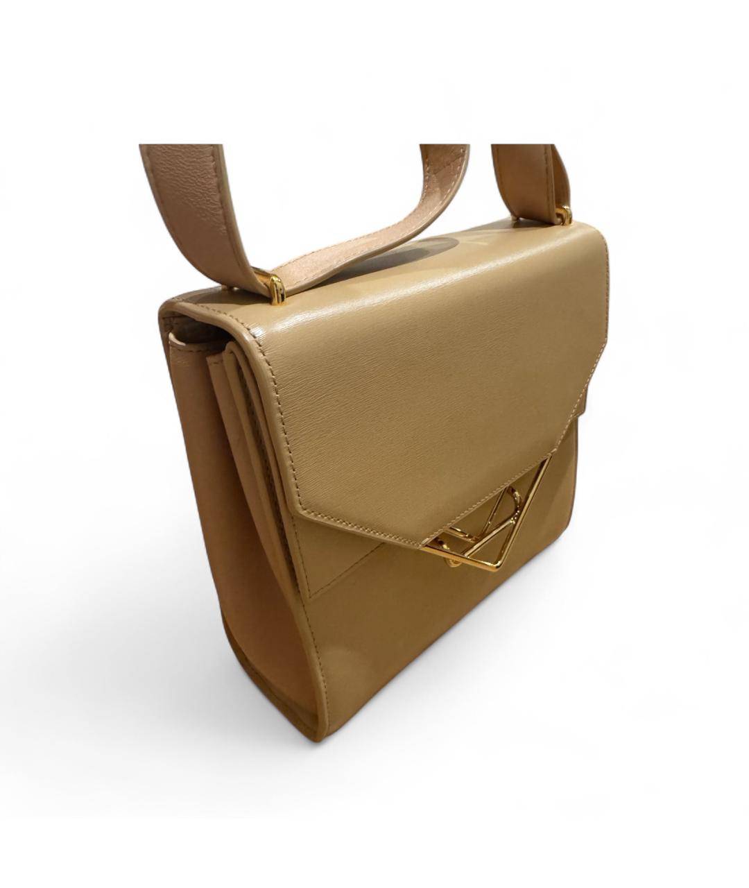 BOTTEGA VENETA Бежевая кожаная сумка через плечо, фото 2