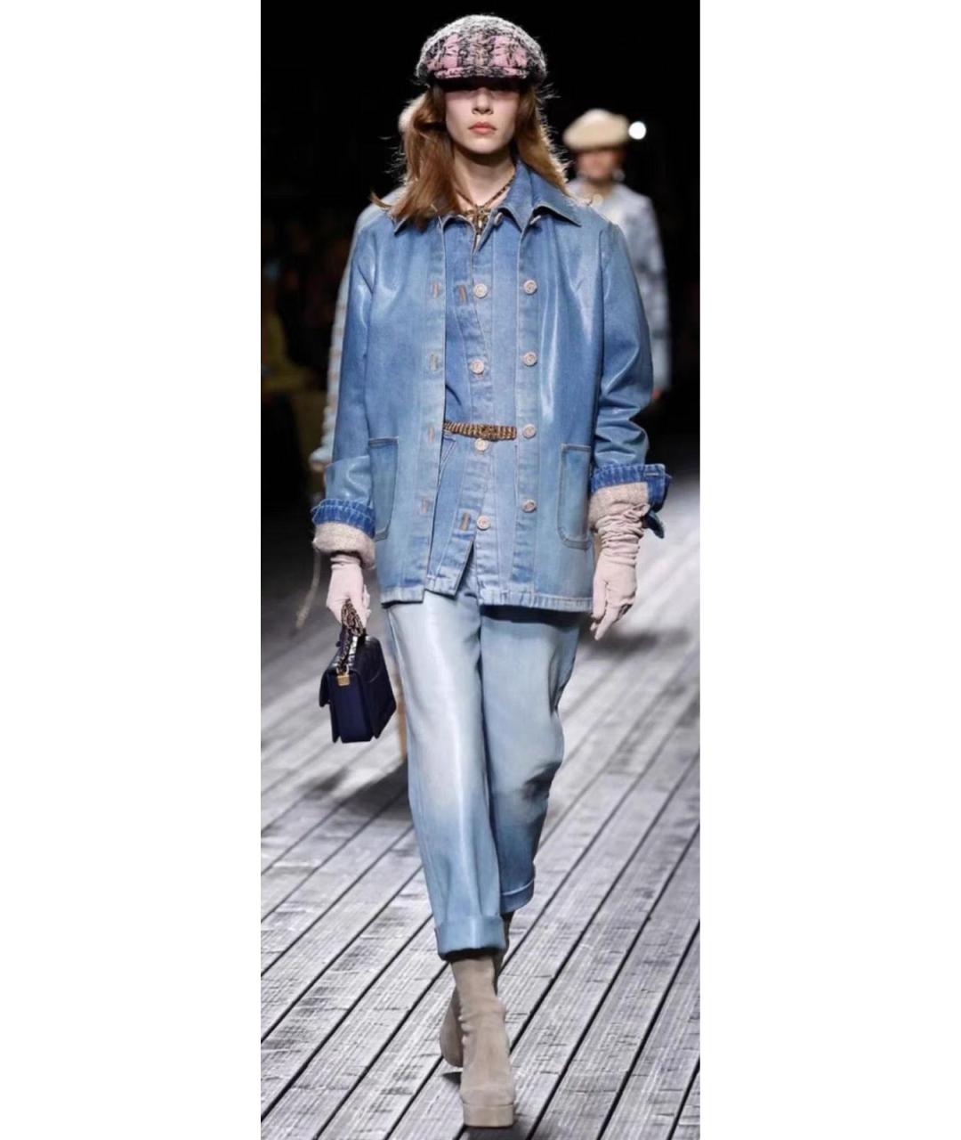 CHANEL Голубая деним куртка, фото 6