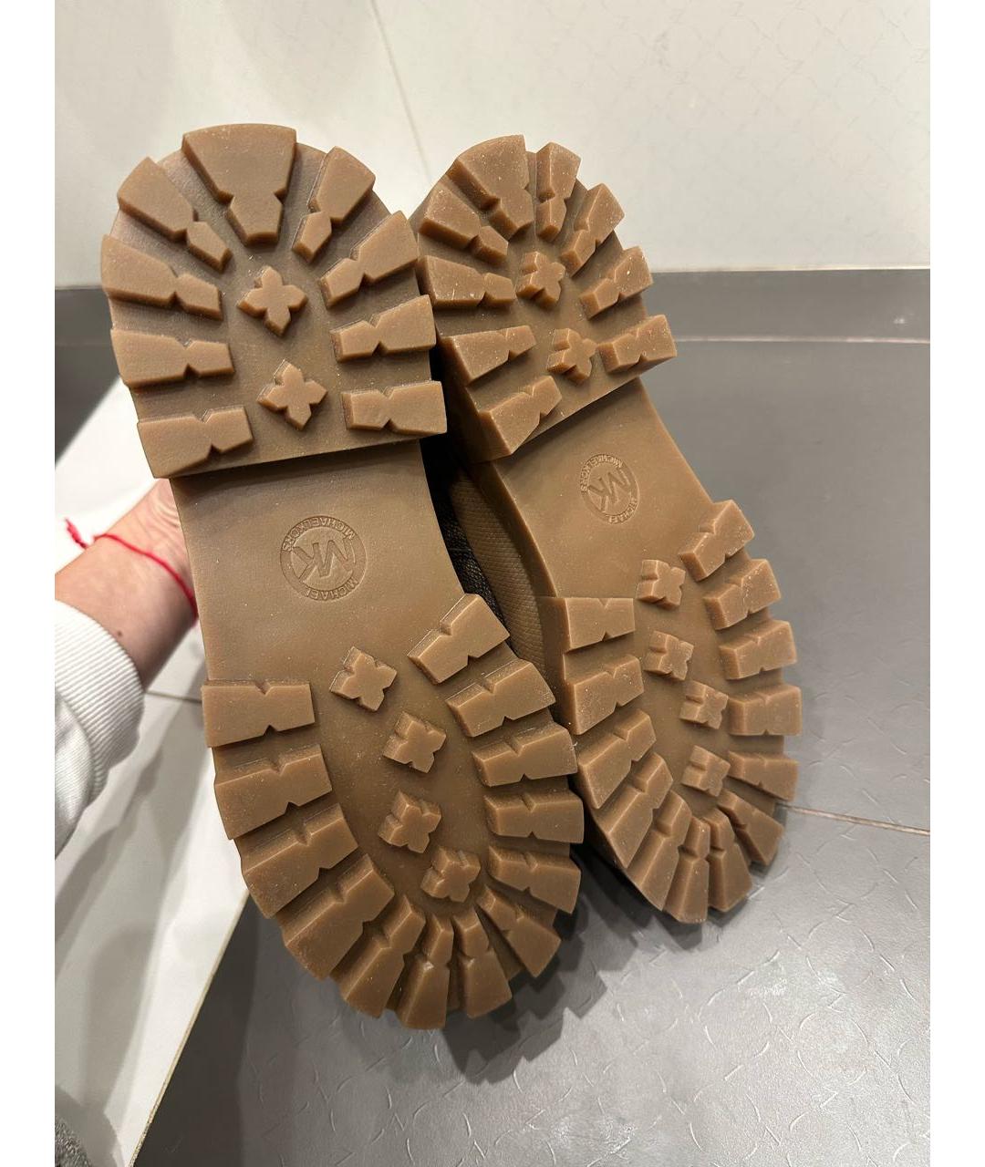 MICHAEL KORS Коричневые ботинки из искусственной кожи, фото 6