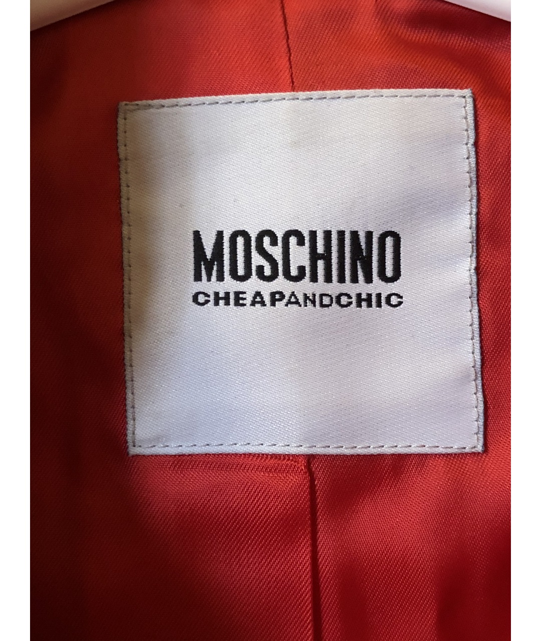 MOSCHINO Красное шерстяное пальто, фото 3