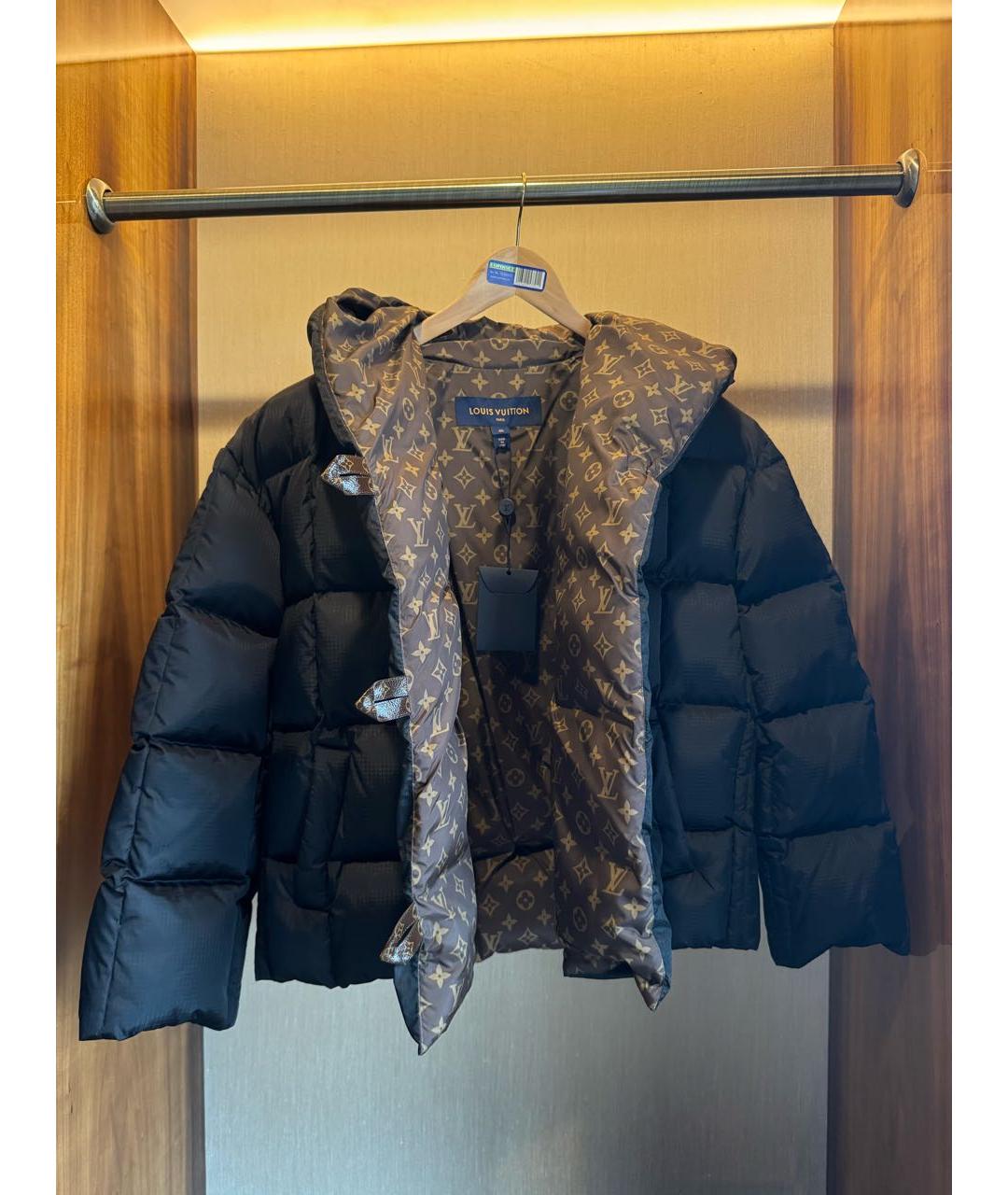 LOUIS VUITTON Черный полиэстеровый пуховик, фото 8