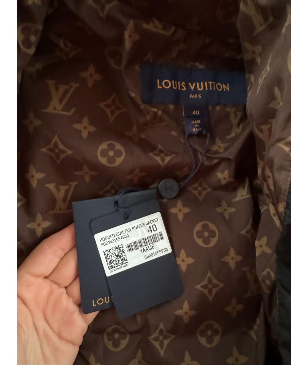 LOUIS VUITTON Черный полиэстеровый пуховик, фото 6