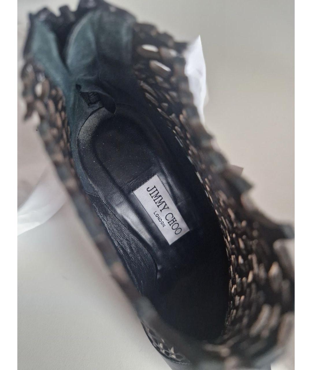 JIMMY CHOO Черные кожаные ботильоны, фото 8