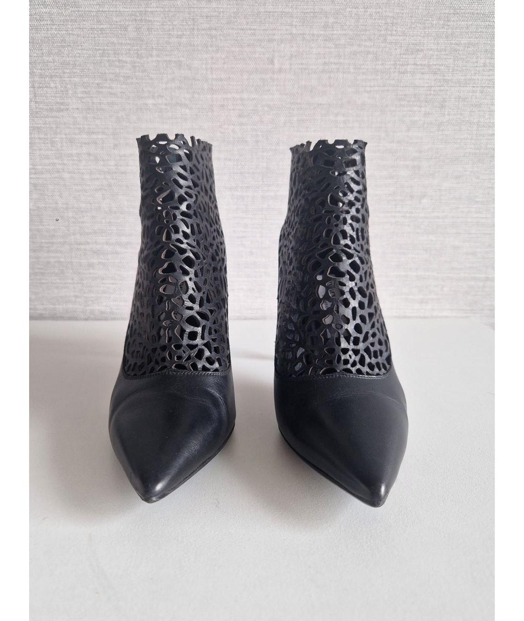 JIMMY CHOO Черные кожаные ботильоны, фото 2