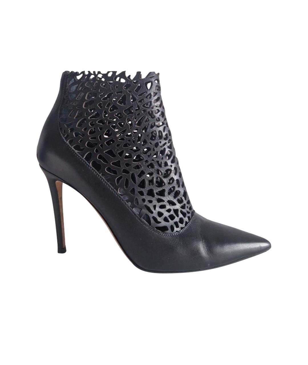 JIMMY CHOO Черные кожаные ботильоны, фото 1