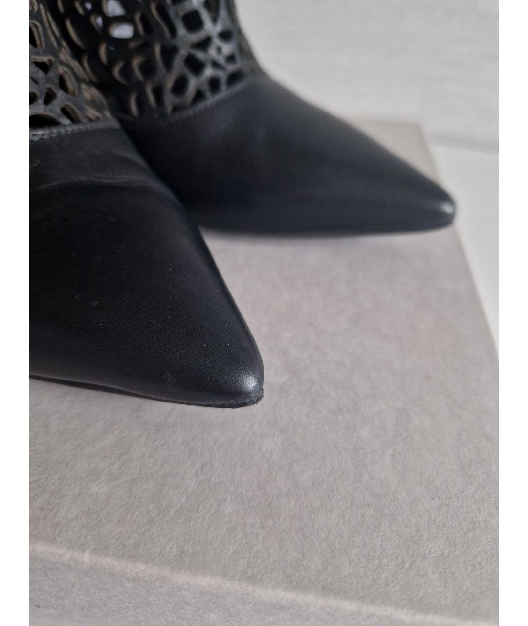 JIMMY CHOO Черные кожаные ботильоны, фото 5