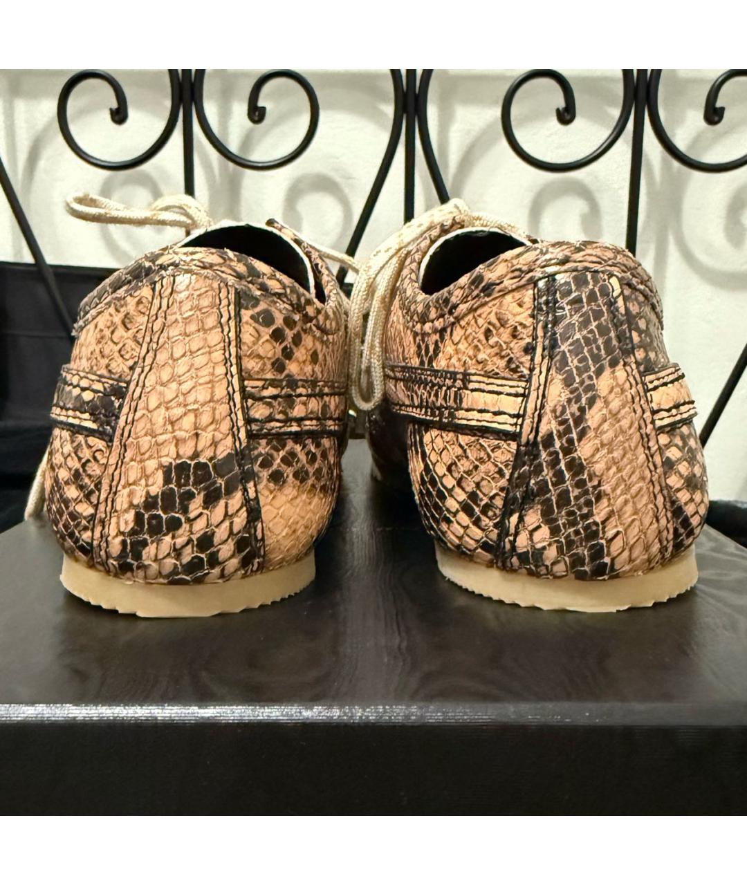 DRIES VAN NOTEN Оранжевое кожаные кроссовки, фото 4