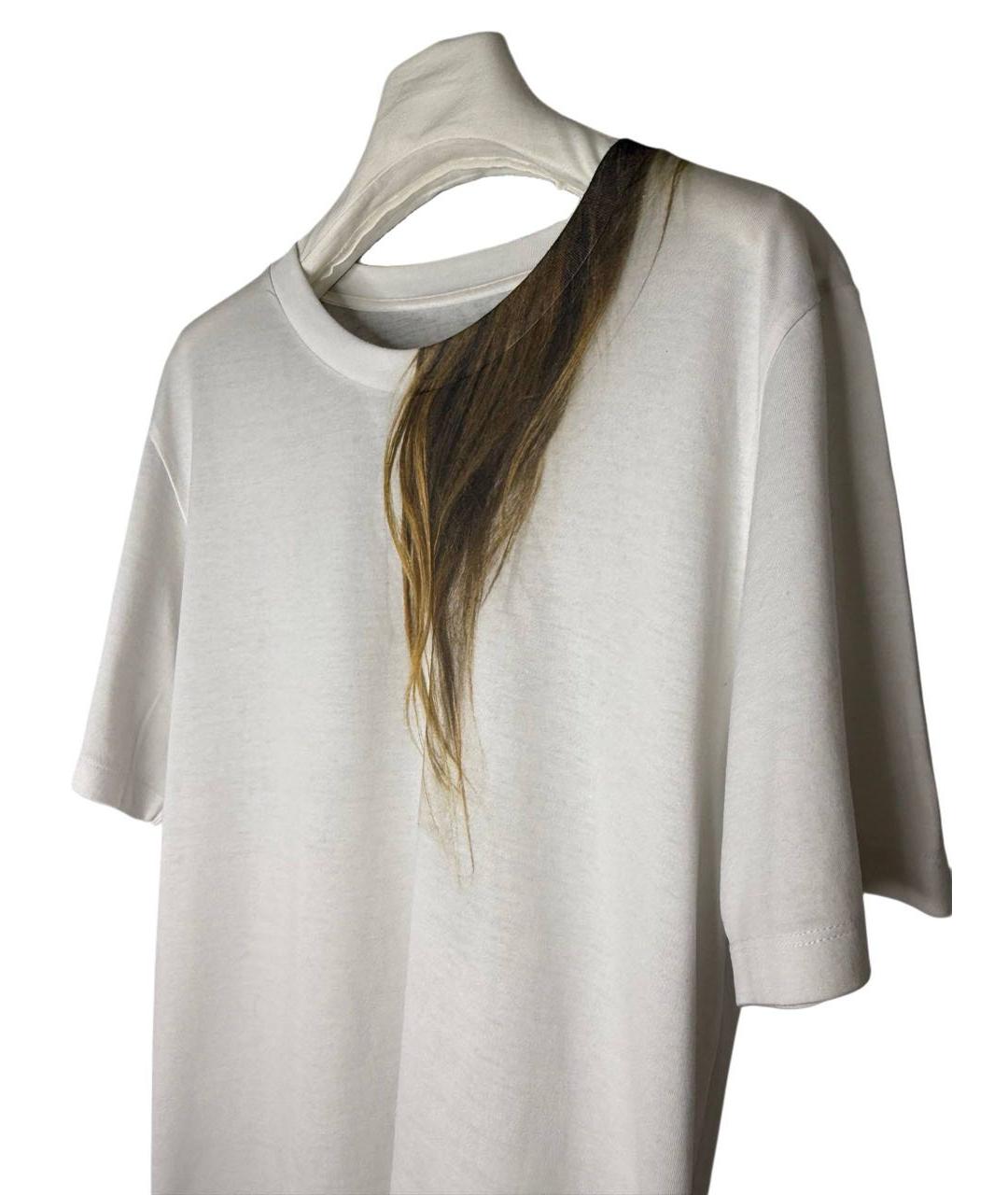 MM6 MAISON MARGIELA Белая хлопковая футболка, фото 3