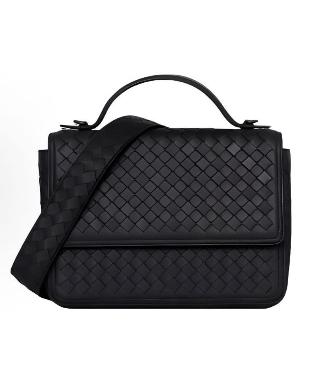 BOTTEGA VENETA Черная кожаная папка для документов, фото 5