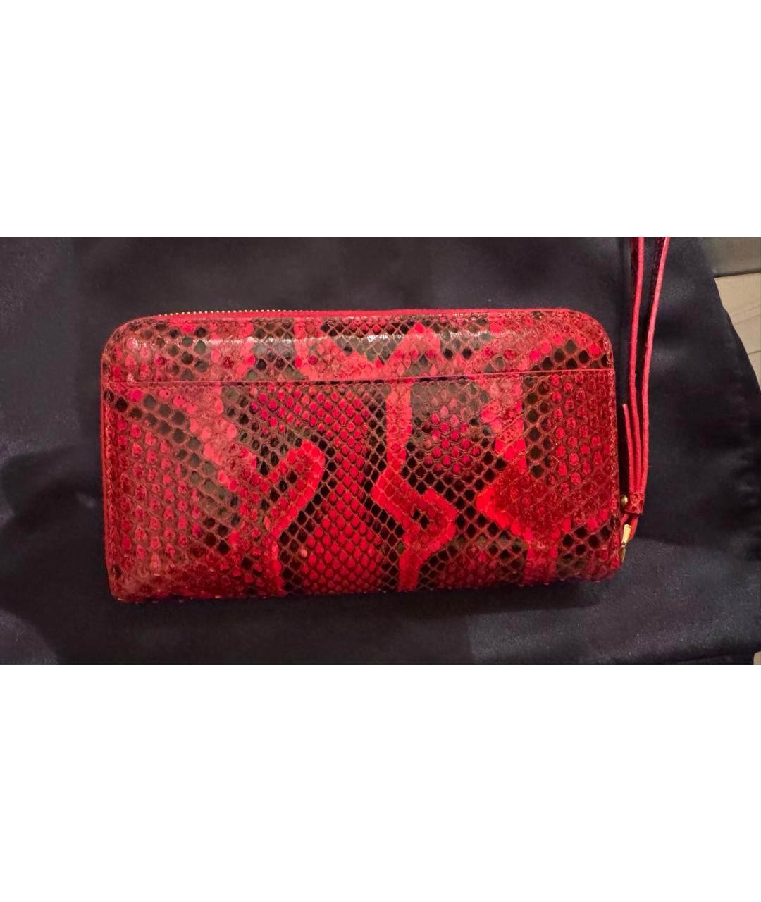 DOLCE&GABBANA Красный кошелек из экзотической кожи, фото 3