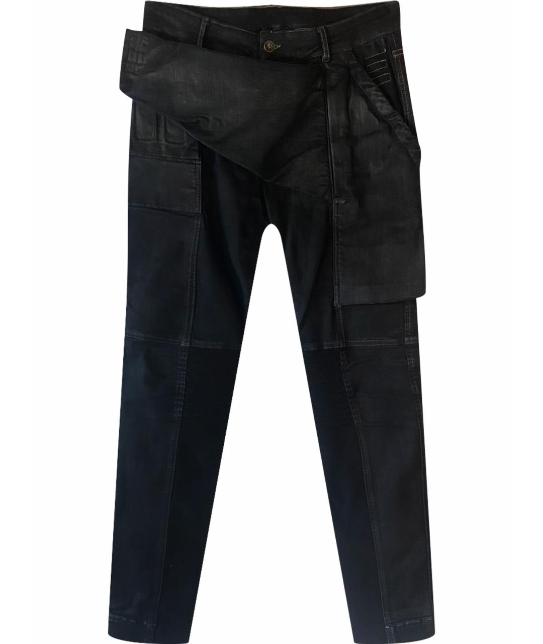RICK OWENS Черные хлопко-эластановые джинсы скинни, фото 1
