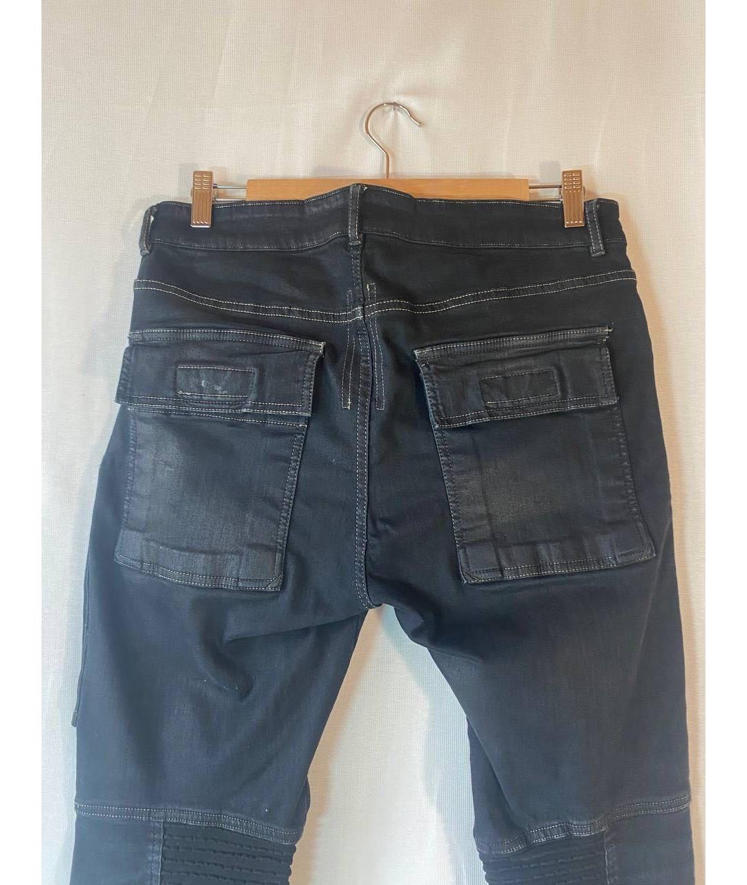 RICK OWENS Черные хлопко-эластановые джинсы скинни, фото 4