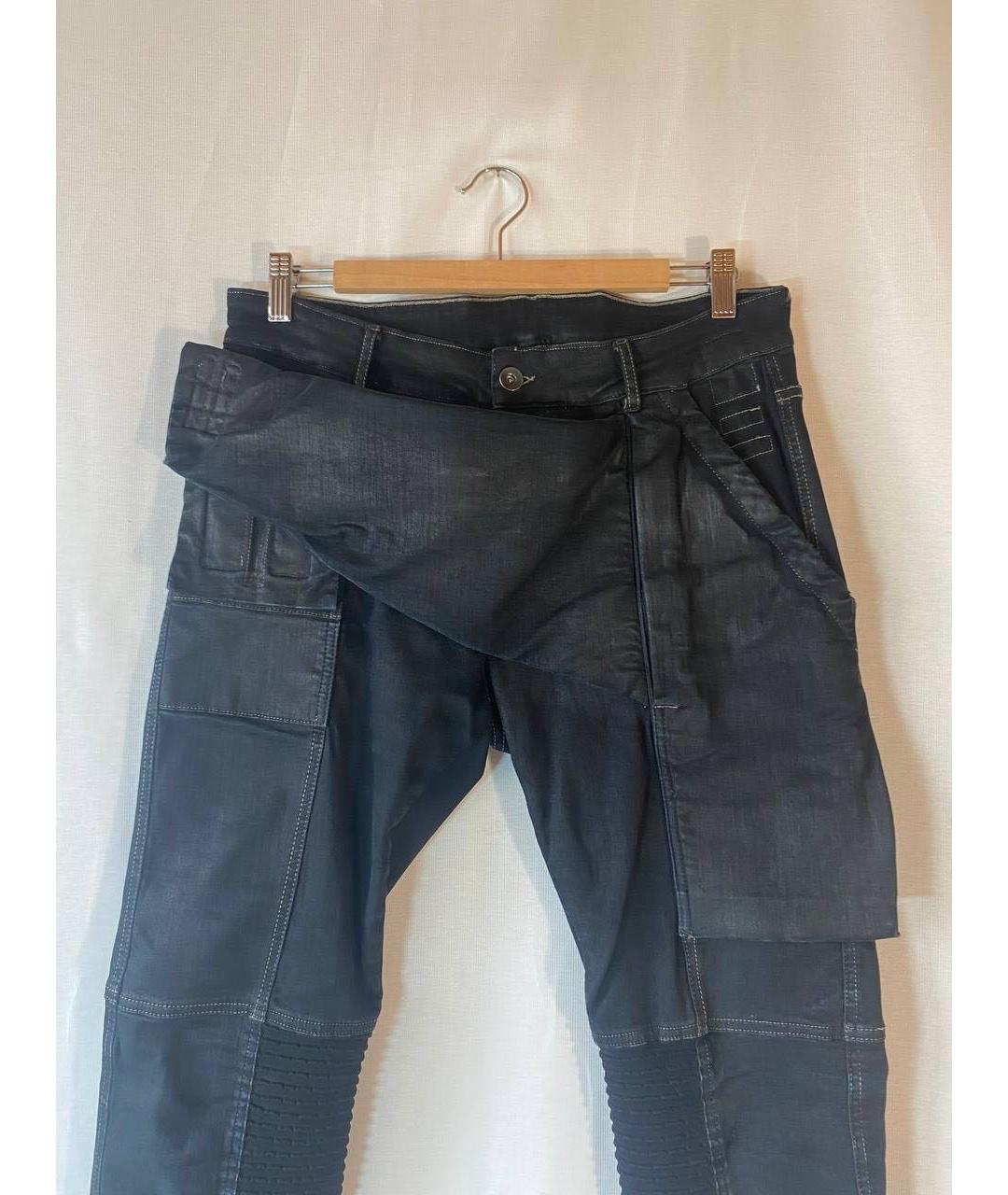 RICK OWENS Черные хлопко-эластановые джинсы скинни, фото 3
