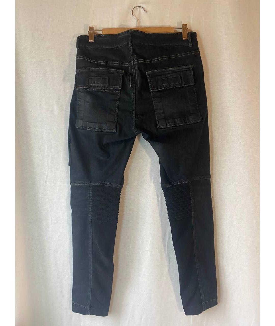 RICK OWENS Черные хлопко-эластановые джинсы скинни, фото 2