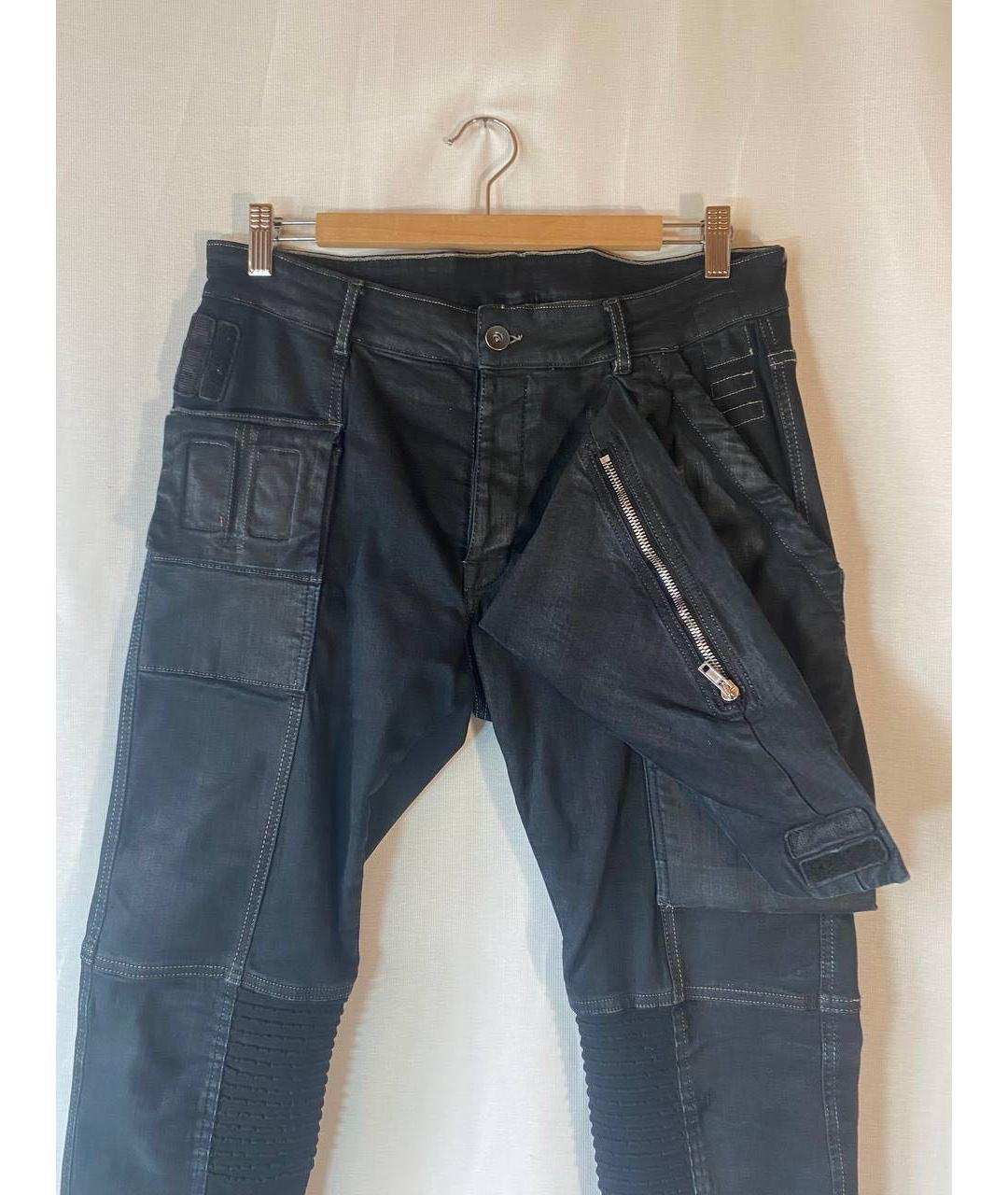 RICK OWENS Черные хлопко-эластановые джинсы скинни, фото 5
