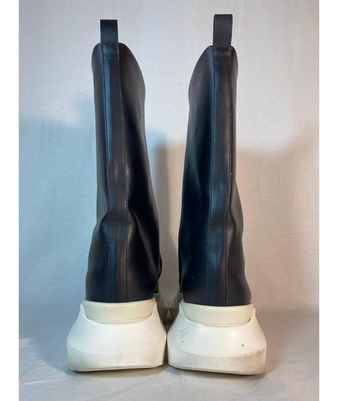 RICK OWENS DRKSHDW Черные высокие кроссовки / кеды из искусственной кожи, фото 4