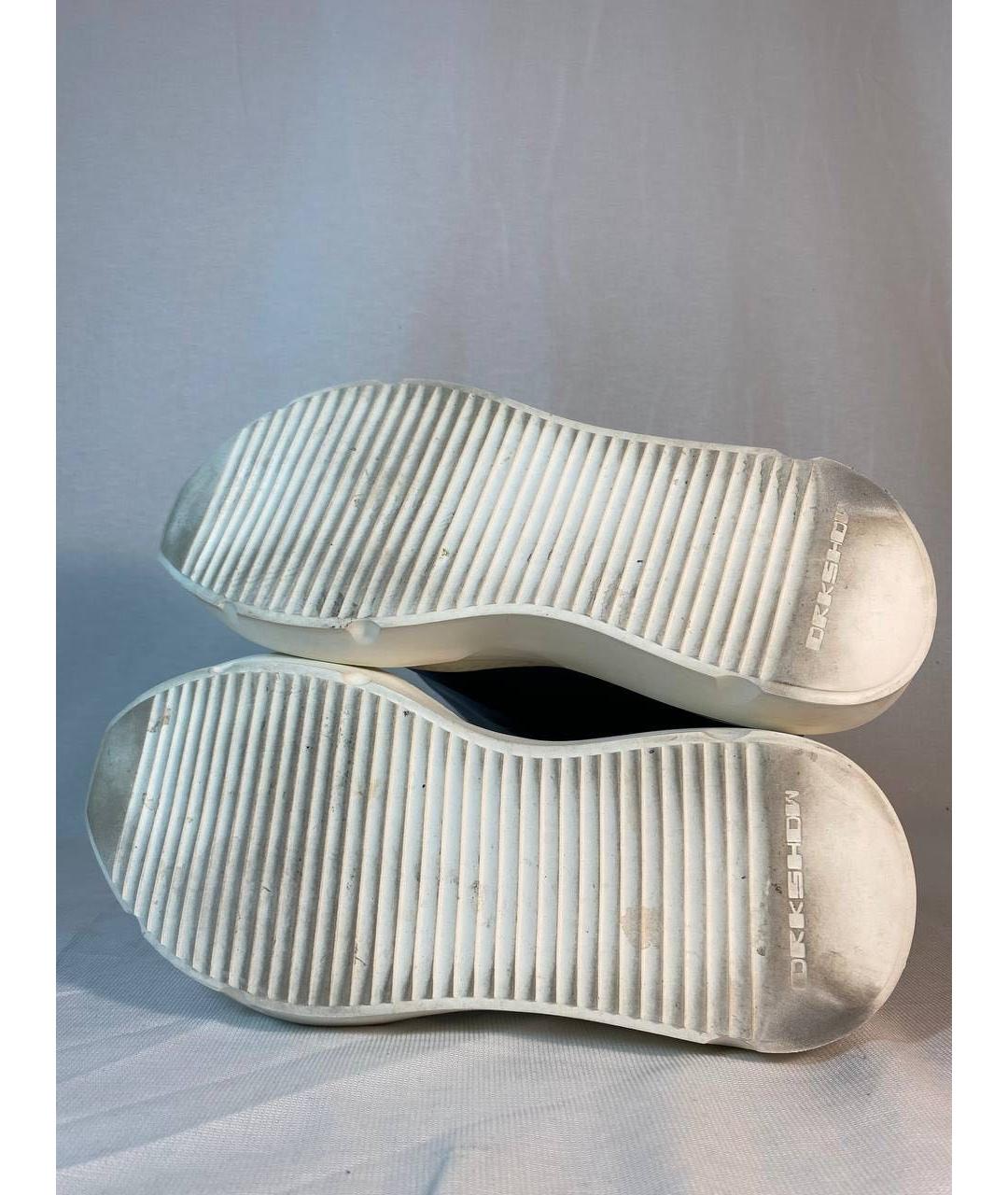 RICK OWENS DRKSHDW Черные высокие кроссовки / кеды из искусственной кожи, фото 3