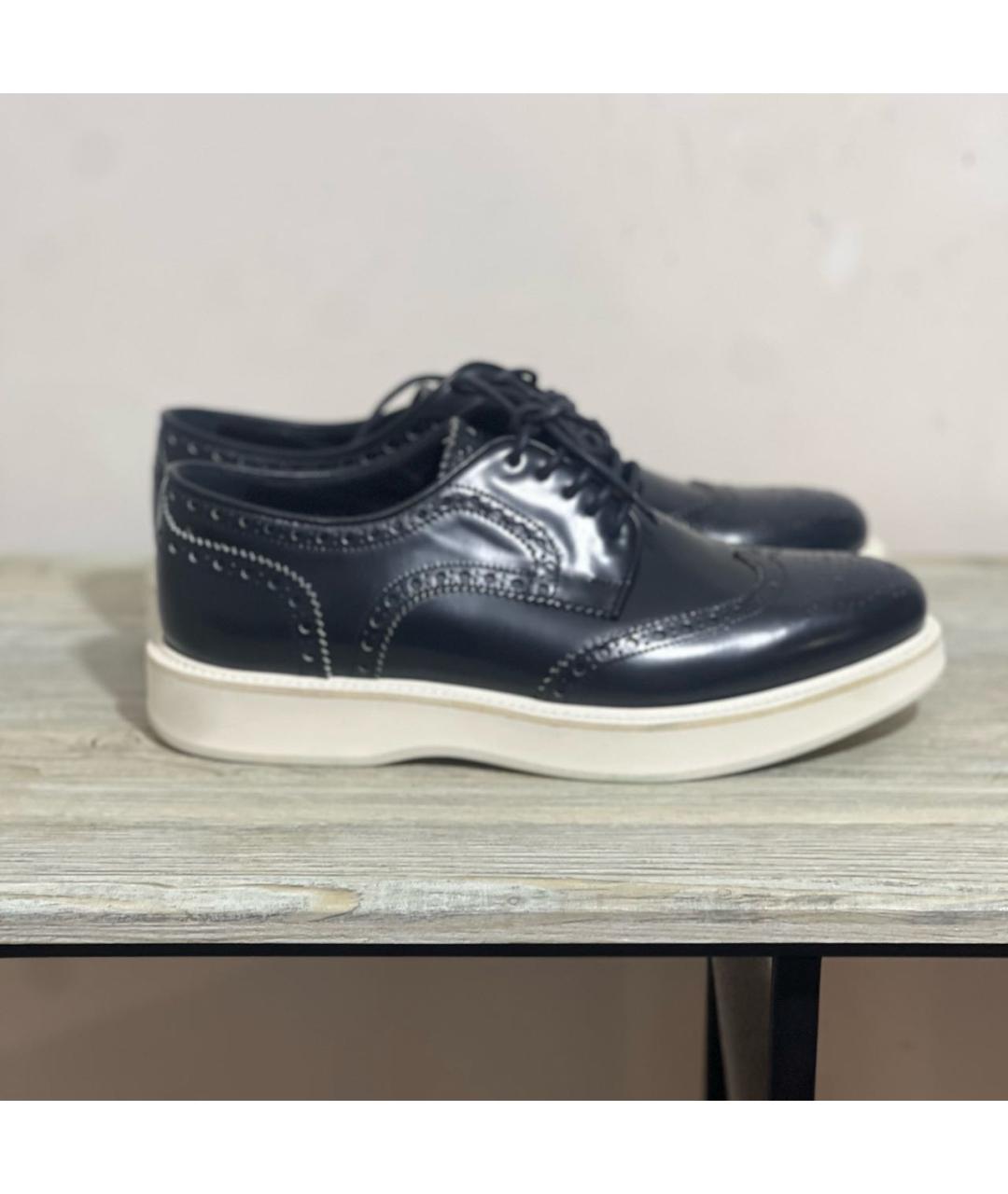 CHURCH'S Темно-синие кожаные туфли, фото 8