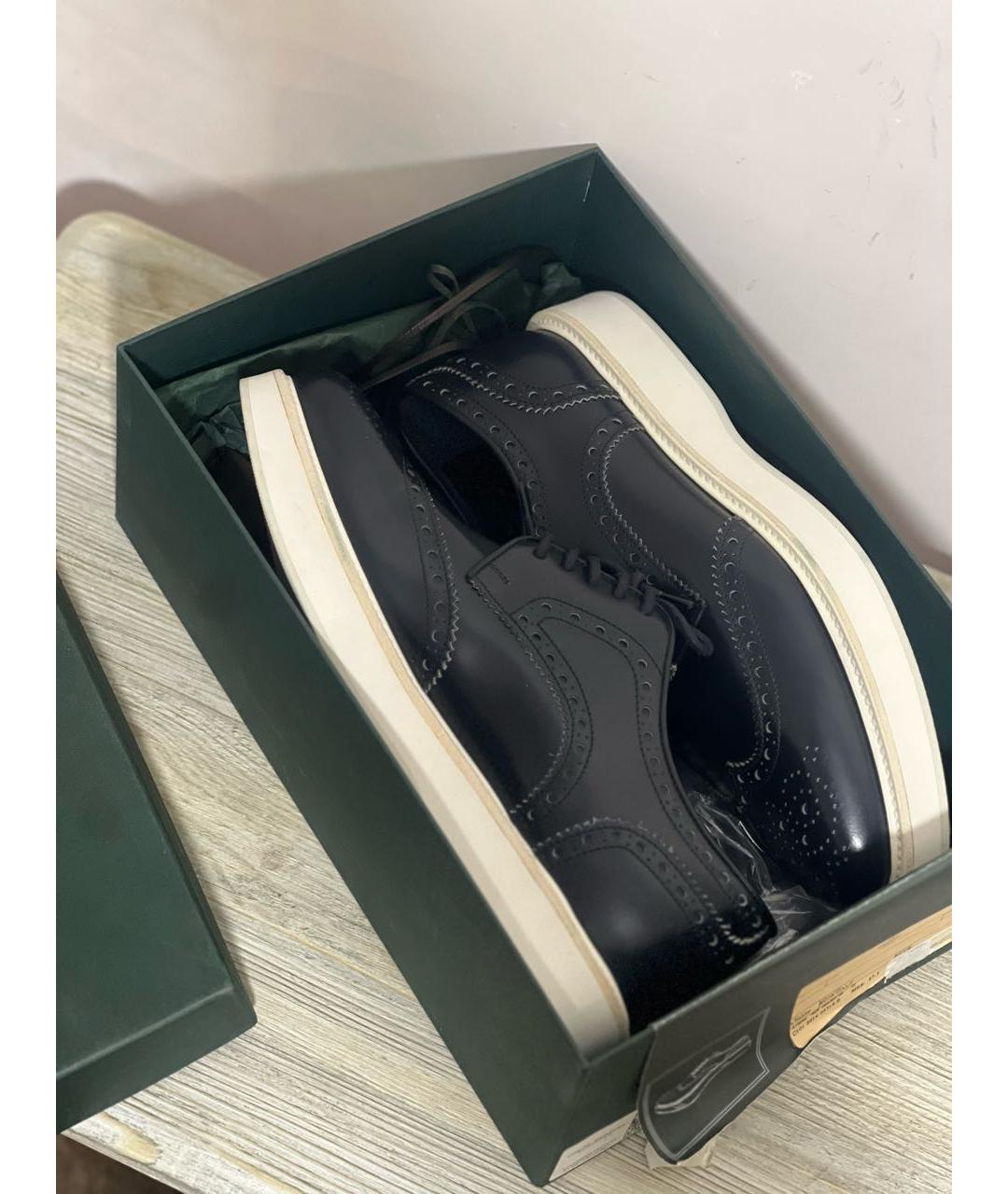 CHURCH'S Темно-синие кожаные туфли, фото 6