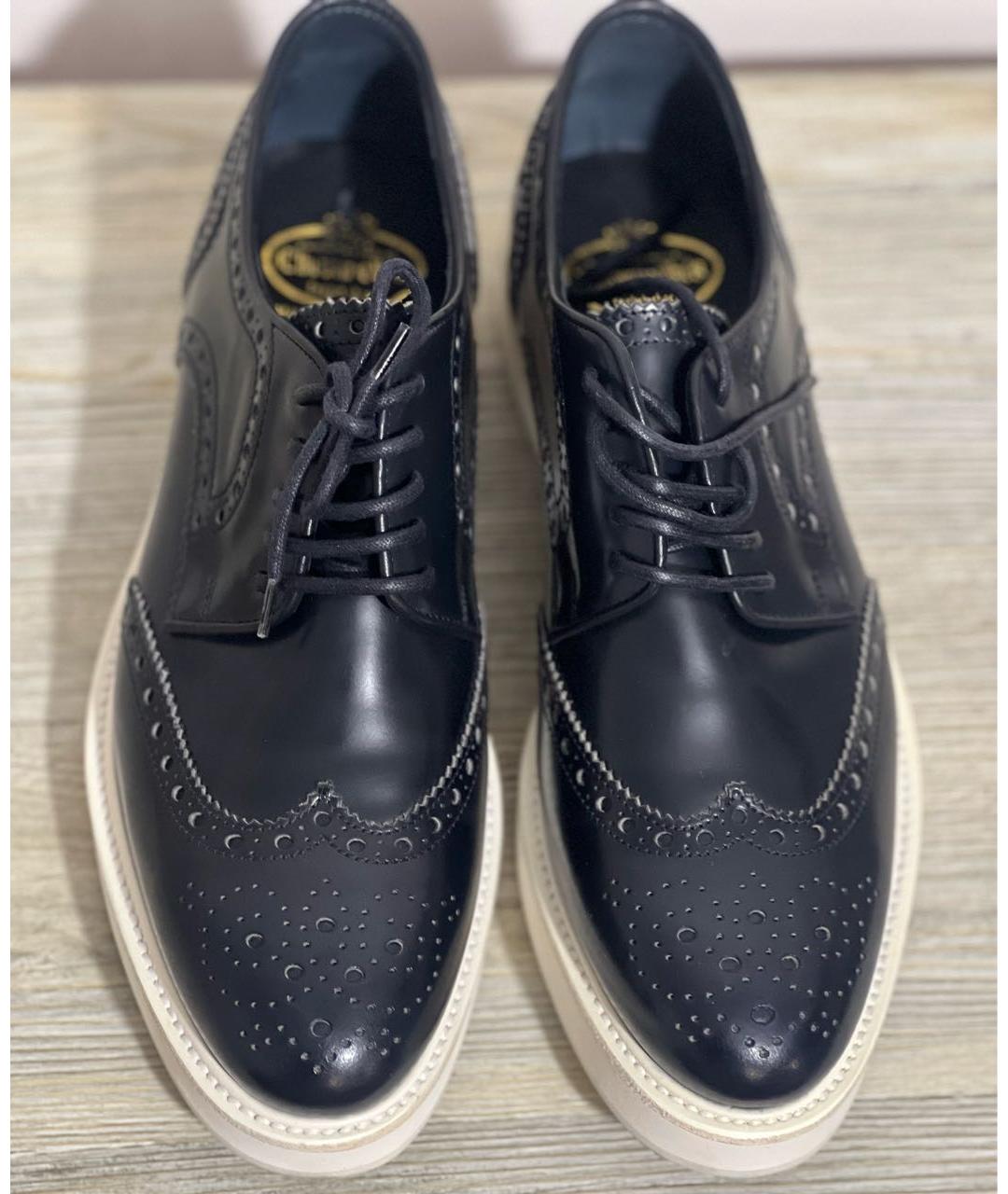 CHURCH'S Темно-синие кожаные туфли, фото 2