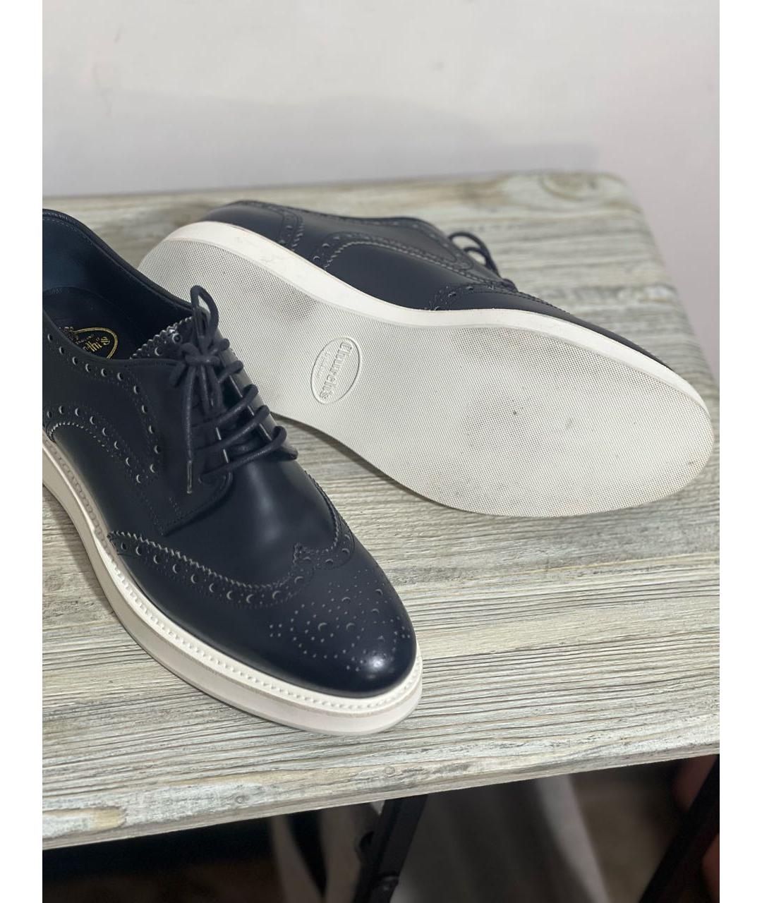 CHURCH'S Темно-синие кожаные туфли, фото 7