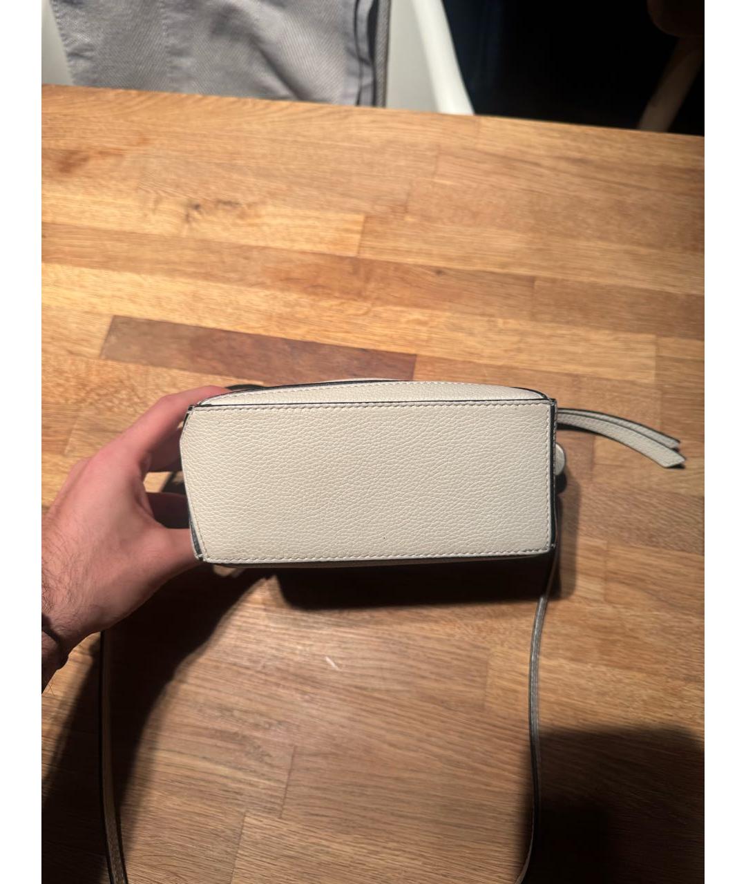 LOEWE Белая кожаная сумка через плечо, фото 4